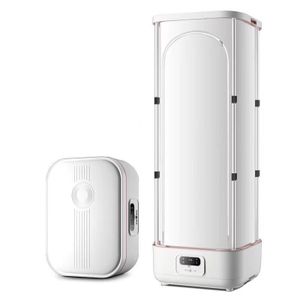 Smart Wireless Vertical Steam Iron 360° Fully Automatic Clothes Dryer Collapsible Hanging Garment Steamer 900W With Remote Control, Quickly Removes Wrinkles With Remote Control Folding Laundry Dryer Built-In Aromatherapy Box Ironing Machine -White