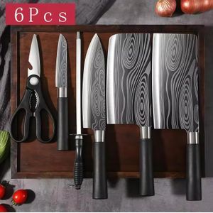 6 Pieces Kitchenware Set-High Quality K-n-i-f-e Set -6-piece-Kitchen Knives Set