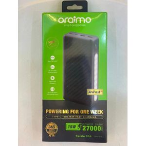 Oraimo Power bank Capacity 27,000mAhAh
