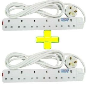 Power King 6 Way Extension Cables 2pcs