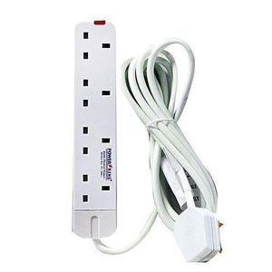 Power King 4 Way Extension Cable- 3Metres - White