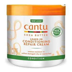 Cantu  Shea Butter Leave-In Conditioning Repair Cream  Moisturise to Soften Damaged, Dry ,Coarse Hair  - 453g