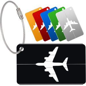 Luggage Suitcase Tags Aluminium Alloy Luggage Labels With Steel Loop For Travel Baggage Identity ID Labels