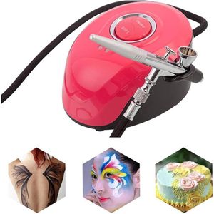 Mini Airbrush Compressor Set Air-paint Control Suit 