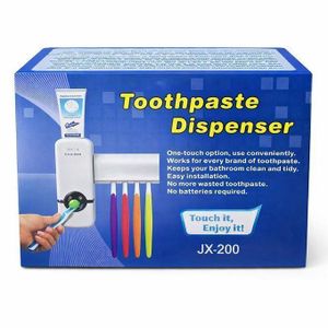 Automatic Toothpaste Dispenser + Toothbrush Holder