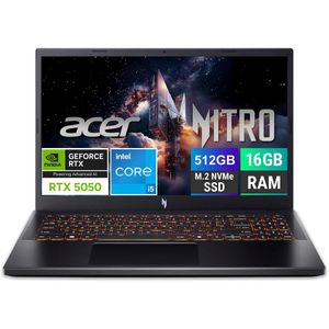 Acer Nitro V 15 Gaming Laptop, Intel Core i5-13420H 13th Gen, 16GB RAM, 512GB SSD, Nvidia RTX 5050 8GB Graphics, 15.6 FHD IPS 165hz Display, Backlit Keyboard, Windows 11, Obsidian Black