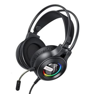 Yesido EK02 With RGB light professional bass gaming headset headphones with confortable metal earing - Black