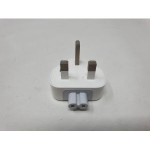 Pc Apple UK 3-pin "duckhead" AC wall plug adapter designed for Apple MacBook, iPad, and iPhone power bricks. MacBook UK plug adapter 