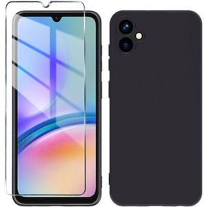 Samsung Galaxy A05 Soft Silicone Case with Free Front Protector – Black
