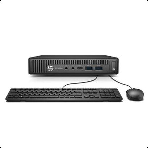 Hp Refurbished Mini PC Desktop ProDesk 600 G2 Win11 Micro Computer, Intel Core i5-6th Gen Processor, 8GB RAM, 256GB SSD, RJ-45, Type-C, DisplayPort, Wired Keyboard & Mouse(Renewed)