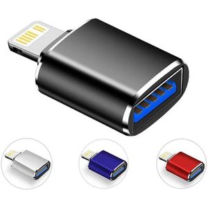 iPhone OTG Adapter USB Female to Lightning Male Dongle for 14 13 11 12 Pro Max Xr X Xs 8 7 Se Plus Camera Card Reader USB Flash Drive Mouse Keyboard Hub Apple iPadAir