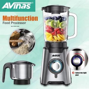 AVINAS Multi-function Glass  And Stainless Steel Jar Electric Smoothie Juice Blender Coffee Grinder Food Processor Juicer Meat Mincer- Multicolor