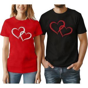 Matching Couples Shirts Love Heart Print Graphic Shirt Husband Wife Short Sleeve Tees Tops