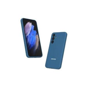 Samsung Galaxy A16 Luxury Liquid Silicone Case With Free Tempered Glass Protector– Blue
