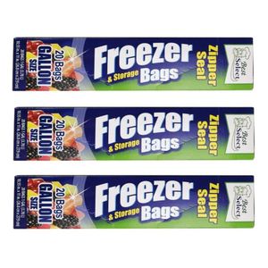 Zipper seal freezer storage bags (20pcs pack) .
