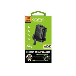 Oraimo Firefly 3 Fast Charging Charger Kit With Fast Micro USB-Black