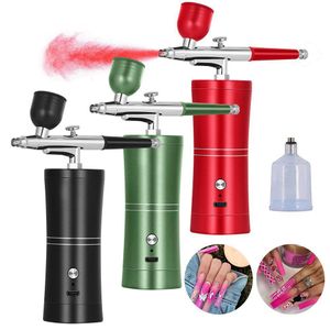 Airbrush Kit, Airbrush Blush Makeup Kit, Nail Airbrush Machine, Tattoo Gun, Portable Cordless Airbrush Kit for Model Painting, Nail Art