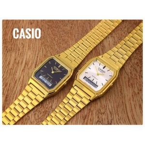 Casio Original Men's Best Vintage Digital Wrist Watch With Gift Box-Gold