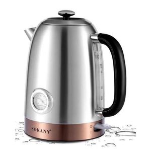 Sokany Electric Kettle For Boiling Water Fast With Temperature Level Indicator-Silver