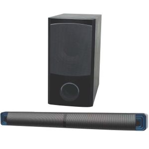 Global Star GS-002 2.1CH Sound Bar Speaker System - Bluetooth, FM Radio, Detachable Design
