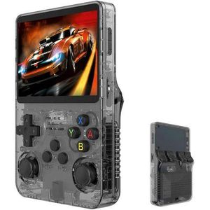 Share this product    R36S Handheld Game Console,3.5-Inch IPS Screen Retro Gaming Console,3200mAh,Built in 20000+ Games. (Black-(20000+ Games))