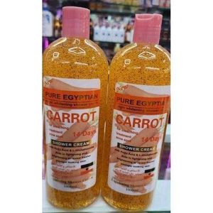 Pure Egyptian Carrot magic whitening & Lightening with kojic Acid & glutathione shower cream gel _1000ml