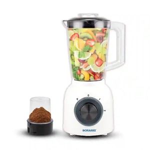 Sonashi 2 In 1 Blender For Blending And Grinding With Unbreakable Jar Of 1.5Liters-Transparent