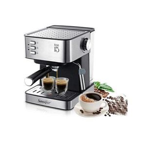 Sonifer Household 15 Bar High Pressure Pump Automatic Cappuccino Milk Frother Espresso Coffee Maker - Silver