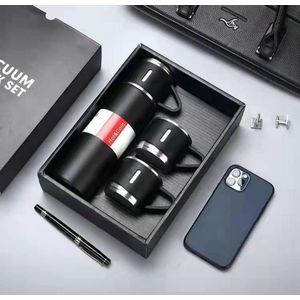 500ml Stainless Steel Vacuum Flask Gift Set with 2 Mugs