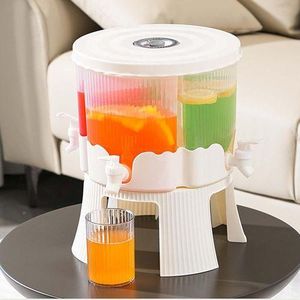 Multi-Section Rotating Beverage Dispenser with Stand - Multicolor