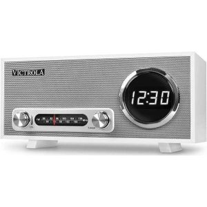 Victrola Broadway Bluetooth Clock Radio with Analogue Display
