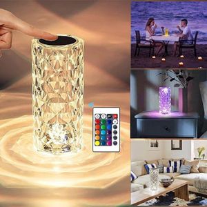Rose Diamond table rechargeable lamp