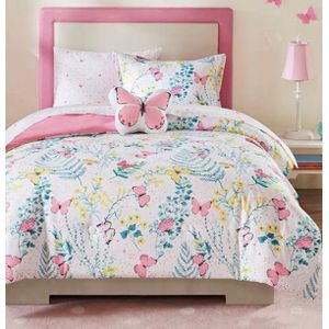 5*6 Carlifornia Butterfly Duvet Set, 1 Duvet ,1 Bedsheet & 2 Pillow Cases Multi color/Design