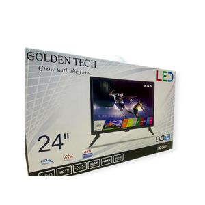 Golden Tech 24 Inch TV Inbuilt Digital Free to Air Decoder,  USB & HDMI Ports – Black