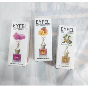 Eyfel Eau De Parfum Car Air Freshener, Sakiz, Mango And Portakal Cicegi Flavour 3Pcs 10ml@