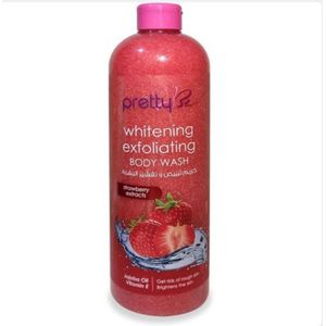 Preety Strawberry Brightening Body Wash Exfoliating 1000 Ml