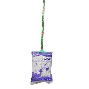Floor Cleaning Total Hygien Cotton Mopper - White,Blue , Multi Colored Floor Cleaning Total Hygien Cotton Mopper - White,Blue , Multi Colored Handle