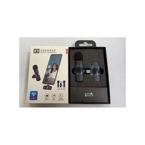 K9 Dual Wireless Lavalier Microphone Plug and Play, No Need APP & Bluetooth Collar Mic for, iPad, Mac Devices for YouTube, Live Stream & Video Recording (K-9 Double Microphone)