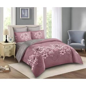 4Pc Duvet ( 2 pillow cases, 1 bedsheet, 1 Duvet) - Maroon 