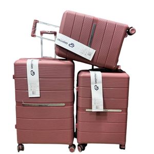 A Set Of 3 In 1 Pure Rubber Unisex Strong Material Durable Double Zipper Extremely Durability Anti-thfety Zip 8-wheel