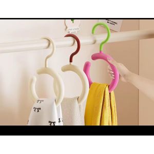 Modern Wall-Mounted Multi-Ring Coat & Accessory Hanger - Multicolor