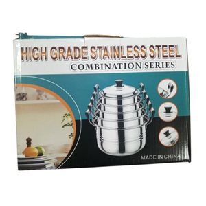 5Pcs High Grade Stainless Steel Serving Dishes-Silver