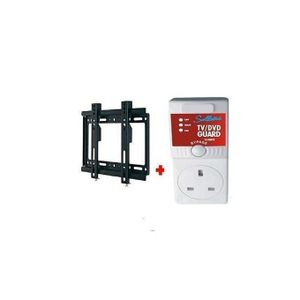 Sollatek TV Wall mount 14" to 42"-Black+TV Guard