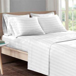 4pcs Egyptian cotton bedsheets- white( 2 bedsheets, 2 pillow cases)