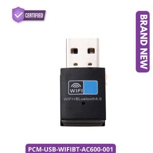 2-in-1 USB Wi-Fi & Bluetooth Adapter AC600 Dual Band Wireless Network Dongle for Desktop & Laptop - Brand New