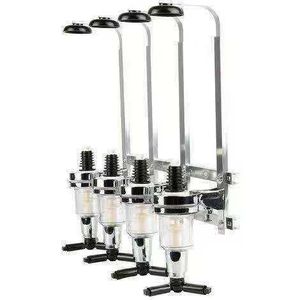 Wall mounted 4 bottle liquor dispenser .