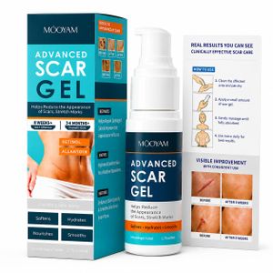 MOOYAM Advanced Scar Gel for Old & New Scars, Stretch Marks & Skin Smoothing – 50ml