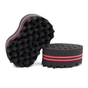 Wave Barber Hair Brush Sponges - Black 2PCS
