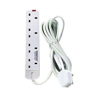 Power King 6 Way Power Extension Cable - White