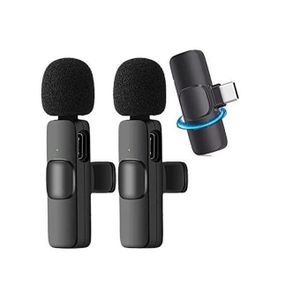Dual Wireless Lapel Microphone With Type-C Interface